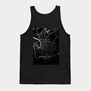 Dusseldorf Germany City Map dark Tank Top